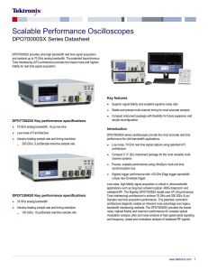 DPO70000SX Scalable Performance Oscilloscope