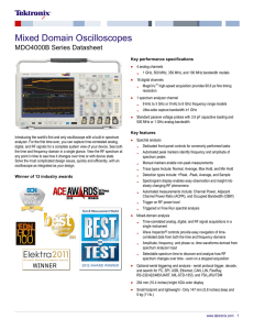 MDO4000B Series Mixed Domain Oscilloscope