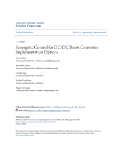 Synergetic Control for DC-DC Boost Converter