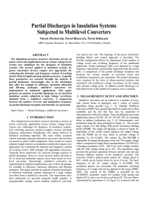 Partial Discharges in Insulation Systems Subjected to