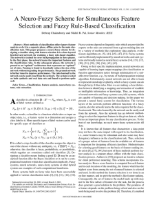 A Neuro-Fuzzy Scheme for Simultaneous Feature Selection and