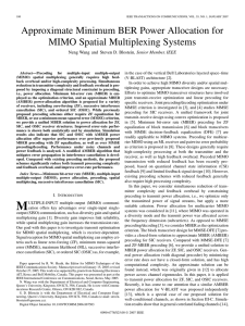 Minimum BER Power Allocation for MIMO Spatial Multiplexing