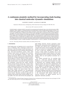 A continuum-atomistic method for incorporating Joule heating into