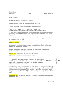 Page 1 of 5 Reitze/Kumar PHY2054 Exam 1 February 16, 2011
