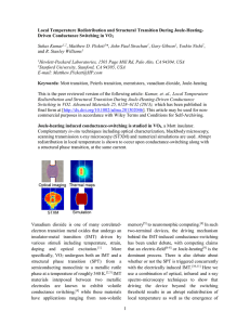 1 Local Temperature Redistribution and Structural