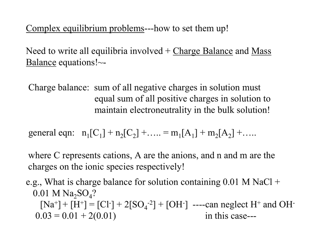 n balance equation