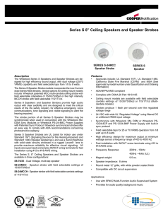 Series S 8” Ceiling Speakers and Speaker Strobes