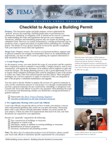 Checklist to Acquire a Building Permit