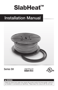 SlabHeat Installation Manual