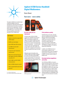 Agilent U1250 Series Handheld Digital Multimeters