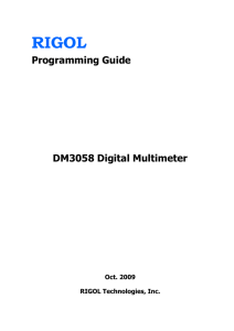 Programming Guide DM3058 Digital Multimeter
