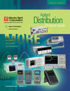 Agilent Product Guide - Electro Rent Corporation