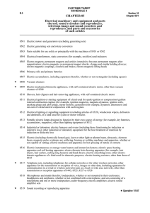 Chapter 85 Notes : Electrical machinery and equipment and parts