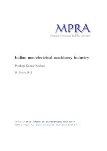 Indian non-electrical machinery industry