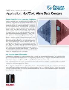 Application: Hot/Cold Aisle Data Centers