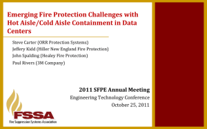 Emerging Fire Protection Challenges with Hot Aisle/Cold Aisle
