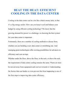 beat the heat: efficient cooling in the data center