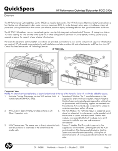 HP Performance Optimized Datacenter (POD) 240a