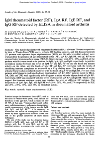 IgM rheumatoid factor (RF) - Annals of the Rheumatic Diseases