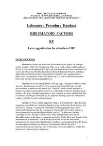 Laboratory procedure handout for RF