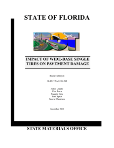 Impact of Wide-Base Single Tires on Pavement Damage