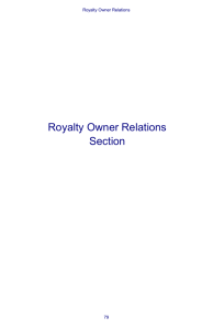 Royalty Owner Relations Section