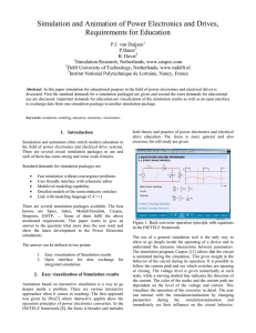 Simulation and Animation of Power Electronics and Drives