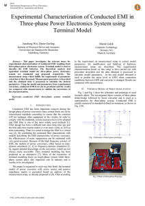 Experimental characterization of conducted EMI in three