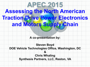 Assessing the N.A. Supply Chain for Power Electronics and Motors
