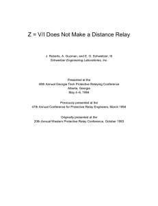 Z = V/I Does Not Make a Distance Relay