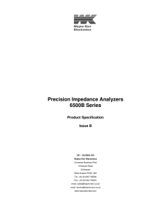 Precision Impedance Analyzers 6500B Series