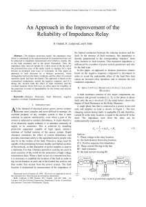 An Approach in the Improvement of the Reliability of Impedance Relay