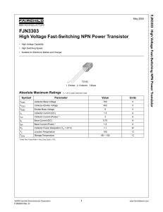 FJN3303 High Voltage Fast-Switching NPN Power Transistor