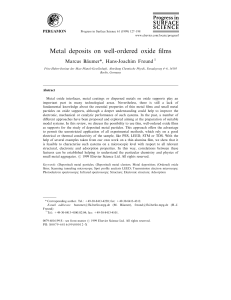 Metal deposits on well-ordered oxide films - Max-Planck