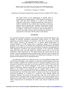 Metal Oxide Nano Film Characterization for CMP Optimization G.B.