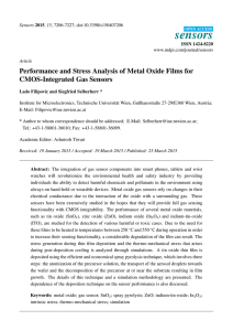 Performance and Stress Analysis of Metal Oxide Films