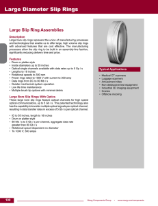 Large Diameter Slip Rings