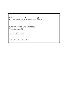 BC North Central - Community Advisory Boards