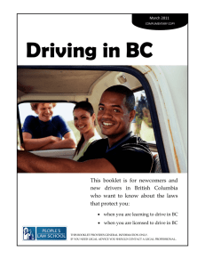 Driving in BC - People`s Law School