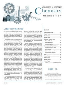 Newsletter 2004-05 - University of Michigan