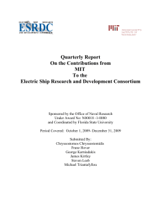 Quarterly Report On the Contributions from MIT To the