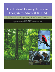 The Oxford County Terrestrial Ecosystems Study (OCTES)