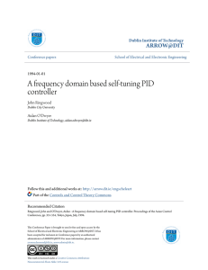 A frequency domain based self-tuning PID controller
