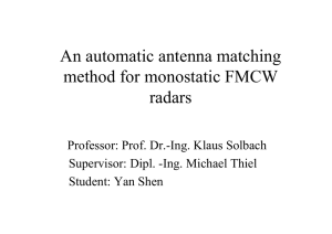 An automatic antenna matching method for monostatic FMCW radars