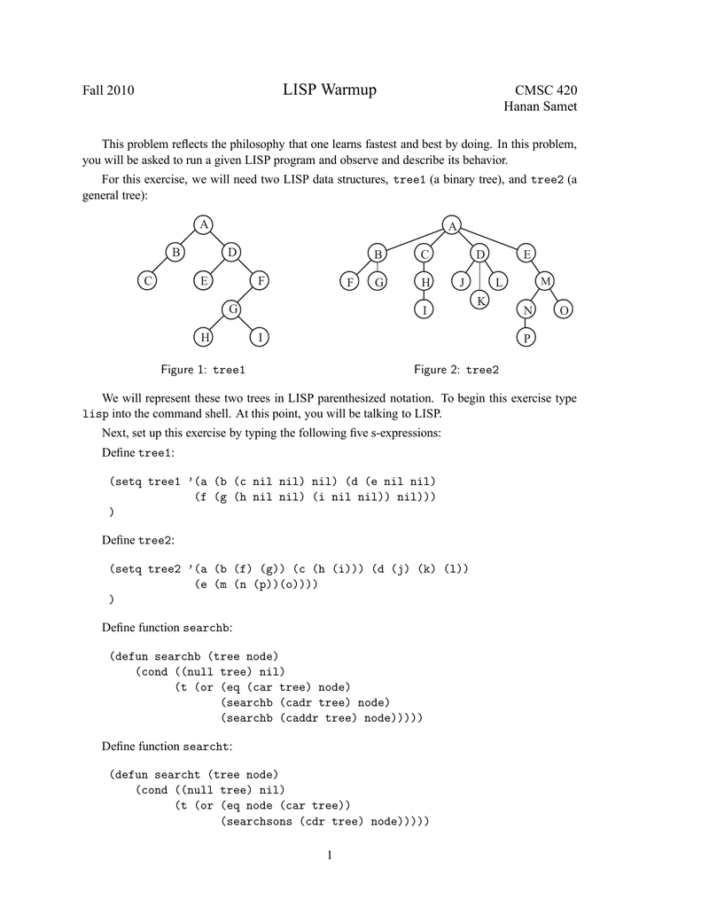 Lisp Assignment 3