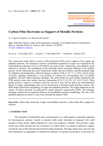 Carbon Film Electrodes as Support of Metallic Particles