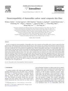 Hemocompatibility of diamondlike carbon–metal composite thin films