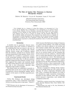 The Role of Carbon Film Thickness in Electron Microprobe Analysis