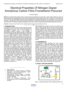 Electrical Properties Of Nitrogen Doped Amorphous Carbon Films