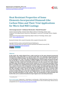 Heat Resistant Properties of Some Elements